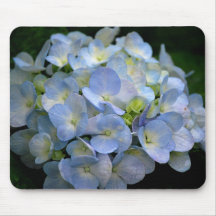 Mousepad con las flores azules del hydrangea