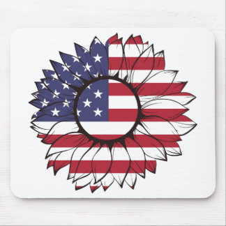 Alfombrilla De Ratón Mousepad con los E.E.U.U. señala el girasol por