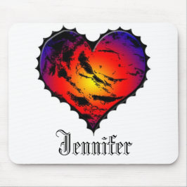 Alfombrilla De Ratón Mousepad con monograma del corazón