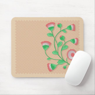 Alfombrilla De Ratón Mousepad con motivos florales rosas