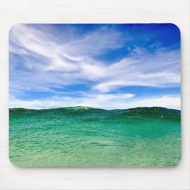 Alfombrilla De Ratón Mousepad con nubes y océano (Frente)