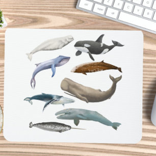 Alfombrilla De Ratón Mousepad con tema de ballena