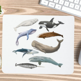 Alfombrilla De Ratón Mousepad con tema de ballena