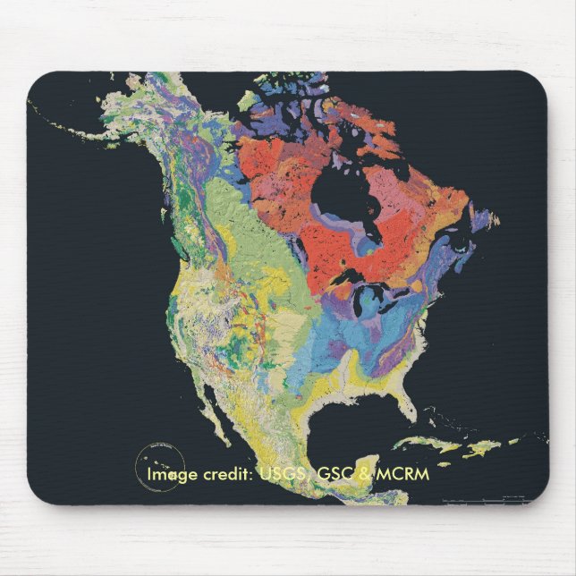 Alfombrilla De Ratón Mousepad/continente norteamericano (Frente)