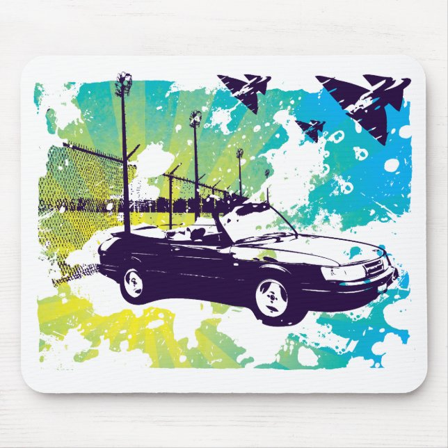 Alfombrilla De Ratón mousepad convertible del grunge de 900 turbo en (Frente)
