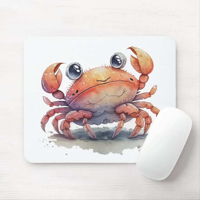 Alfombrilla De Ratón Mousepad Cute Crab (Con ratón)