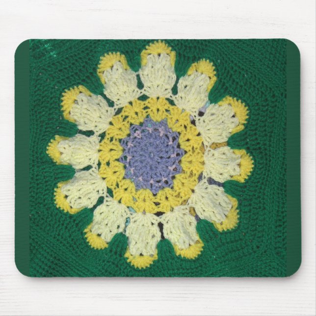 Alfombrilla De Ratón Mousepad - Daisy en Crochet (Frente)