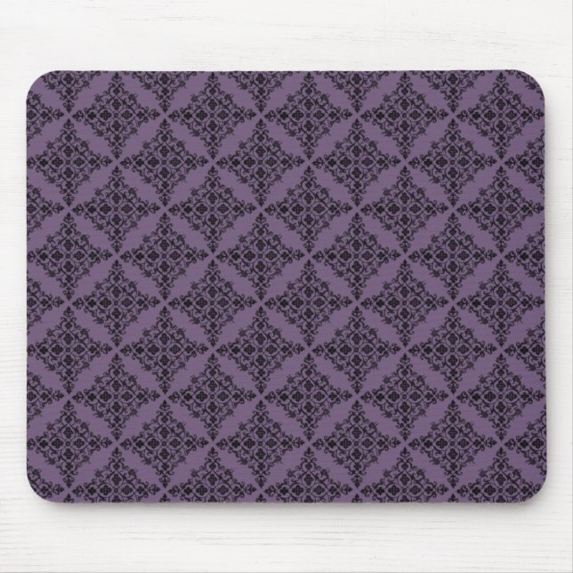 Alfombrilla De Ratón Mousepad Damask perfectamente pulido, morado (Frente)