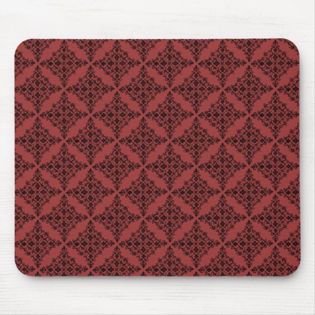 Alfombrilla De Ratón Mousepad Damask perfectamente pulido, rojo (Frente)