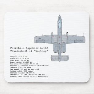 Alfombrilla De Ratón Mousepad de A-10 Warthog