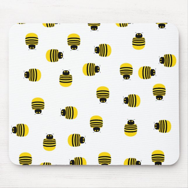 Alfombrilla De Ratón Mousepad de abejas amarillas (Frente)