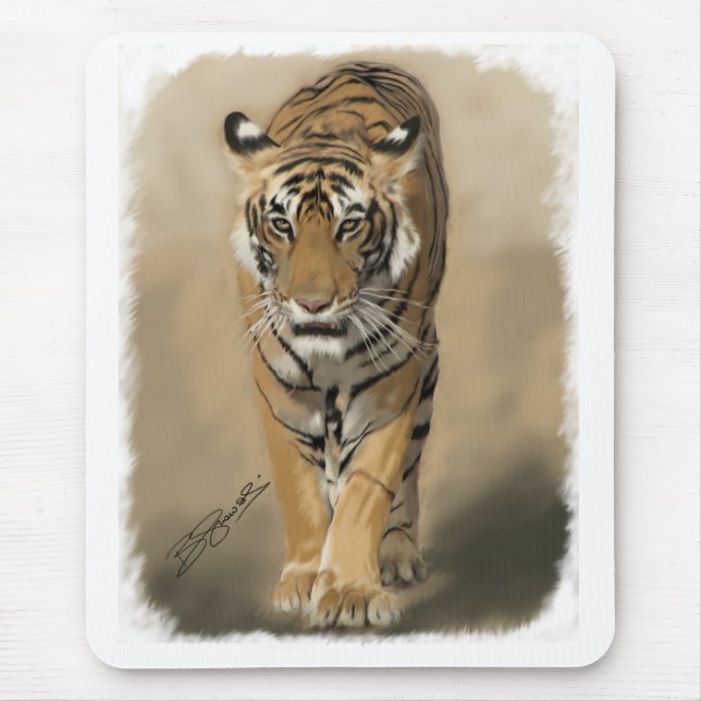Alfombrilla De Ratón mousepad de acecho de la tigresa (Frente)