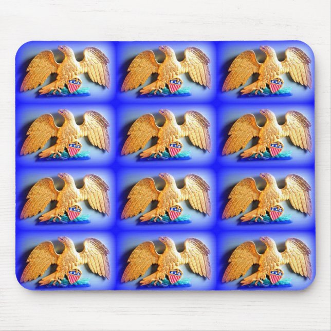 Alfombrilla De Ratón mousepad de águilas de oro patrióticas (Frente)