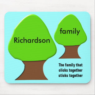 Alfombrilla De Ratón Mousepad de árbol de familia de Personalizables de