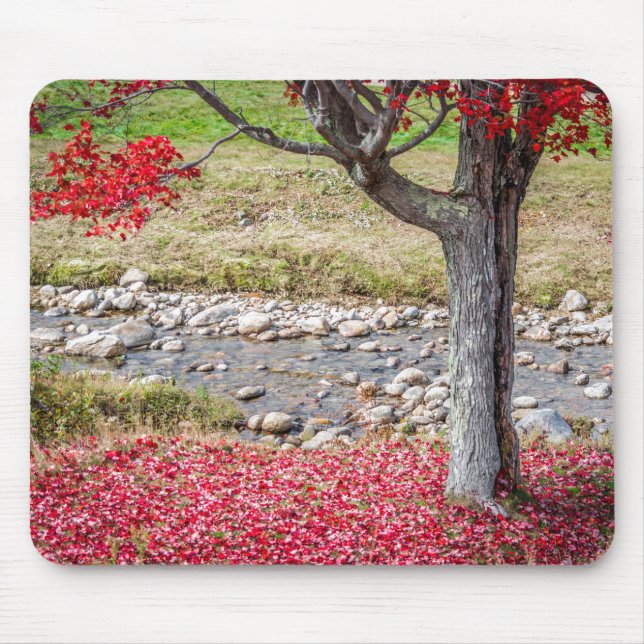 Alfombrilla De Ratón Mousepad de árbol rojo otoñal (Frente)