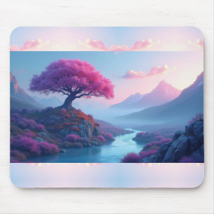 Alfombrilla De Ratón Mousepad de árbol rosa