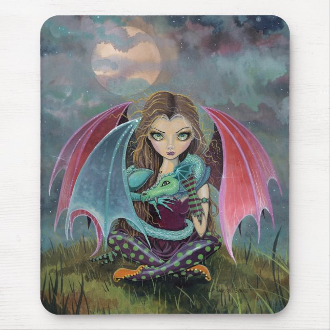 Alfombrilla De Ratón Mousepad de Arte de Fantasía y Dragón (Frente)