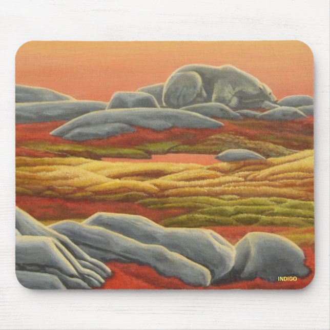 Alfombrilla De Ratón Mousepad de Arte de Oso Polar Mousepad de Vida Sil (Frente)