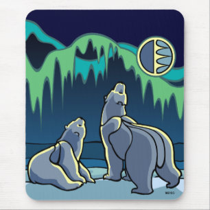 Alfombrilla De Ratón Mousepad de Arte de Oso Polar Mousepad de Vida Sil