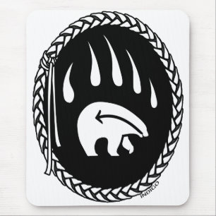 Alfombrilla De Ratón Mousepad de Arte de Oso Tribal Mousepad Estilo Vid