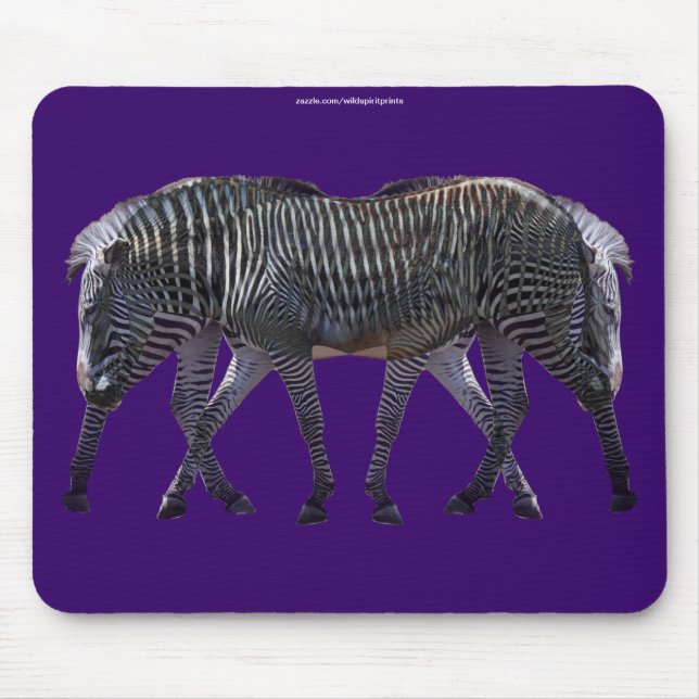 Alfombrilla De Ratón Mousepad de Arte de Vida Silvestre de Caballo Afri (Frente)
