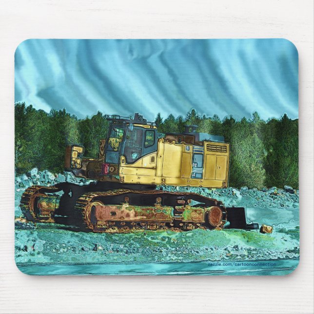 Alfombrilla De Ratón Mousepad de arte de Yellow Grader Earth Mover (Frente)