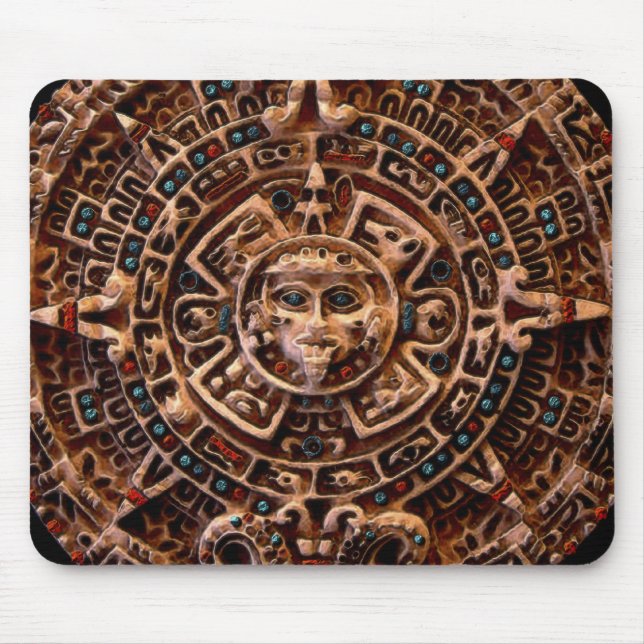 Alfombrilla De Ratón Mousepad de arte del calendario sagrado de sol may (Frente)