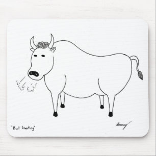 Alfombrilla De Ratón Mousepad de Arte Popular Bull