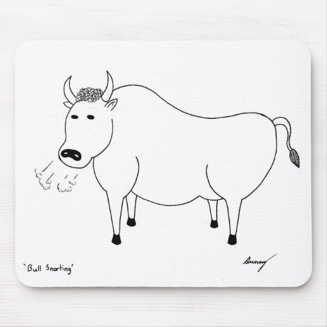 Alfombrilla De Ratón Mousepad de Arte Popular Bull (Frente)