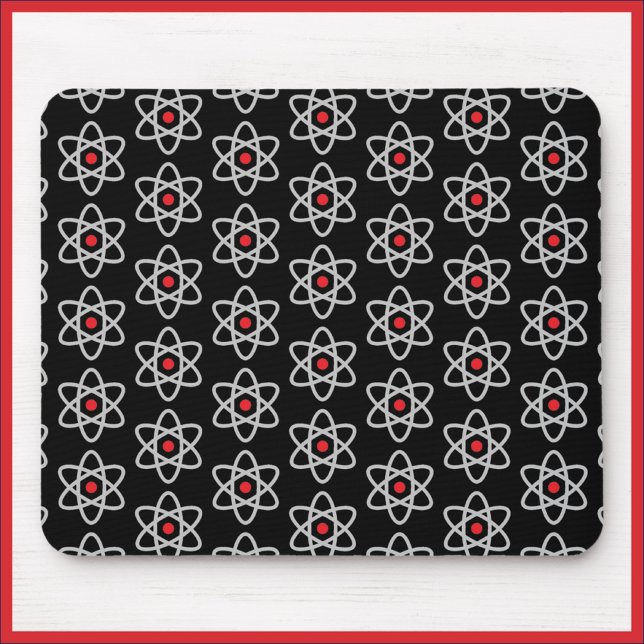 Alfombrilla De Ratón Mousepad de Átomo negro y rojo (Subido por el creador)