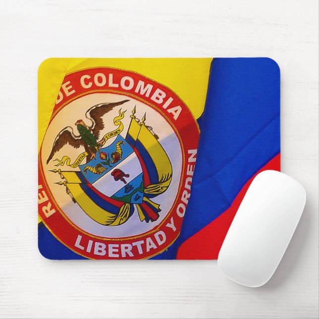 Alfombrilla De Ratón Mousepad de Bandera Colombiana (Con ratón)