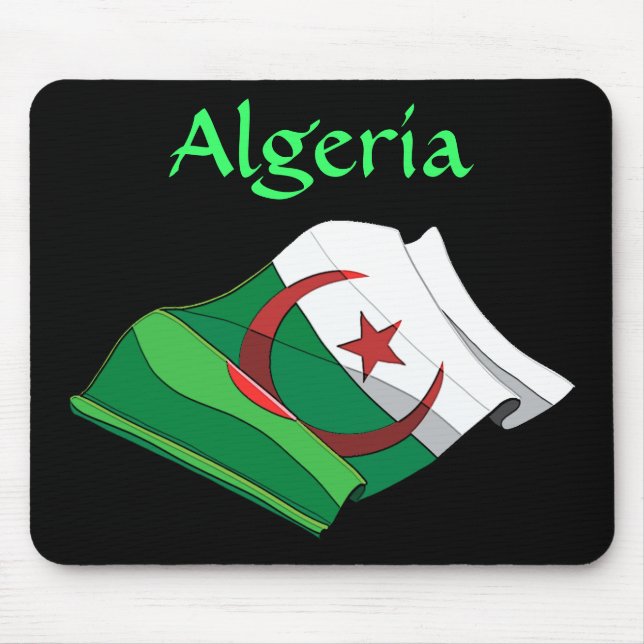Alfombrilla De Ratón Mousepad de Bandera de Argelia (Frente)