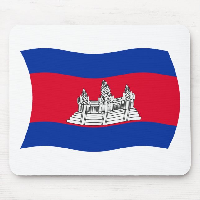 Alfombrilla De Ratón Mousepad de Bandera de Camboya (Frente)