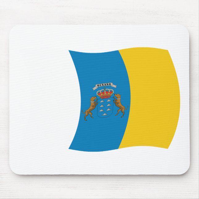 Alfombrilla De Ratón Mousepad de Bandera de Canarias (Frente)