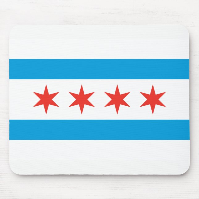 Alfombrilla De Ratón Mousepad de Bandera de Chicago (Frente)
