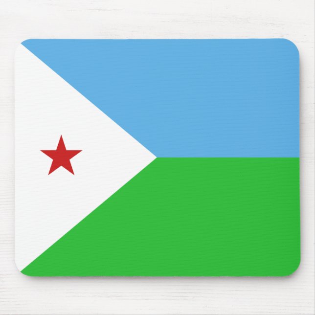 Alfombrilla De Ratón Mousepad de Bandera de Djibouti (Frente)