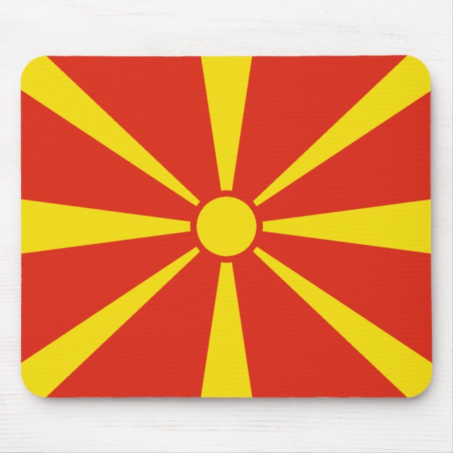 Alfombrilla De Ratón Mousepad de Bandera de Macedonia del Norte (Frente)