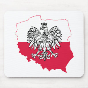 Alfombrilla De Ratón Mousepad de bandera de mapa de Polonia