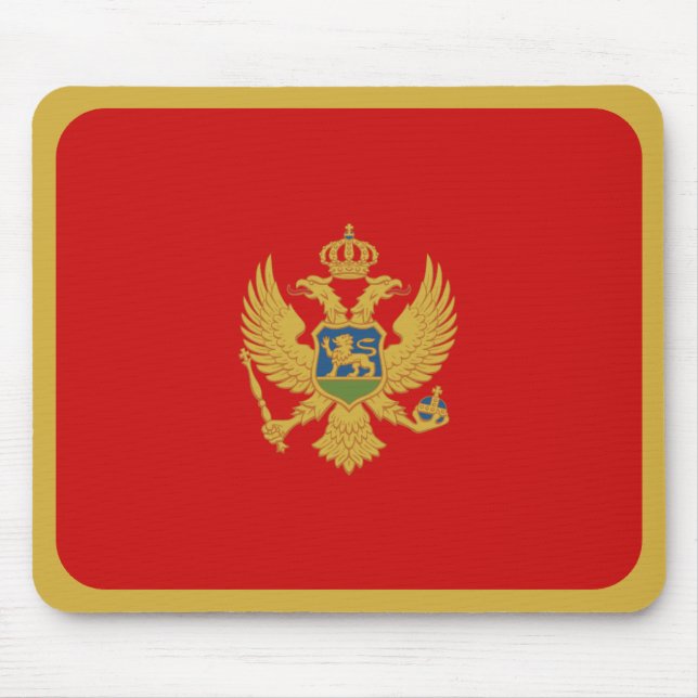 Alfombrilla De Ratón Mousepad de bandera de Montenegro (Frente)