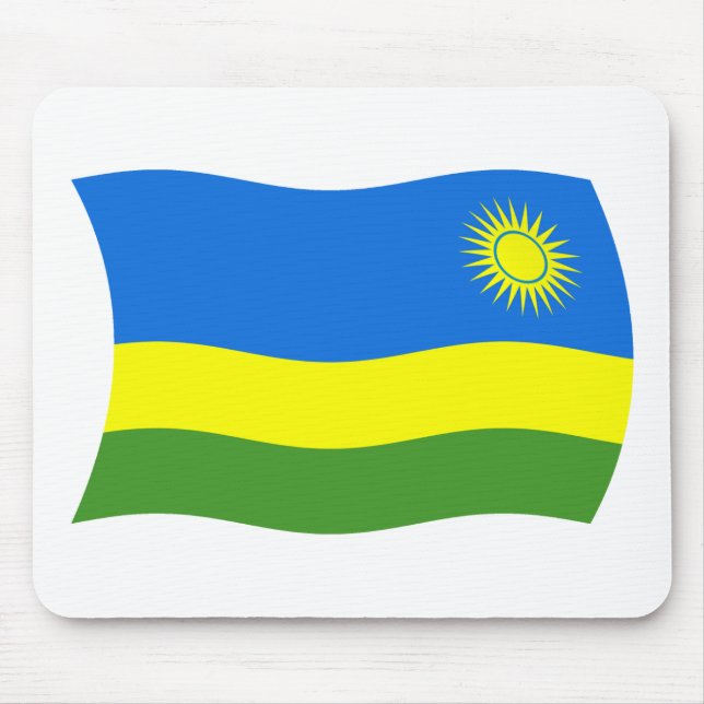 Alfombrilla De Ratón Mousepad de Bandera de Ruanda (Frente)