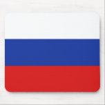 Alfombrilla De Ratón Mousepad de Bandera de Rusia<br><div class="desc">El diseño de este mousepad simplemente incluye la bandera rusa. Una gran manera de recordar a Rusia mientras estaba en la computadora.</div>