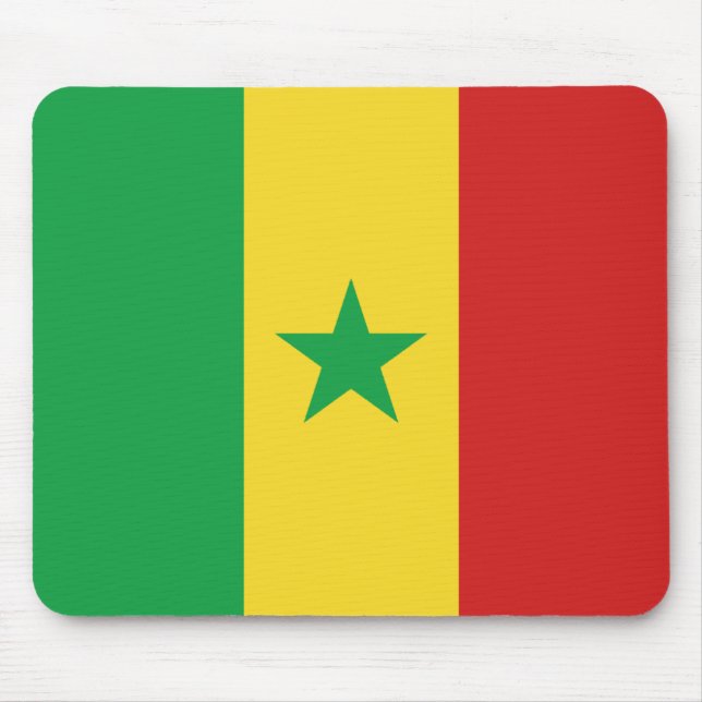 Alfombrilla De Ratón Mousepad de Bandera de Senegal (Frente)