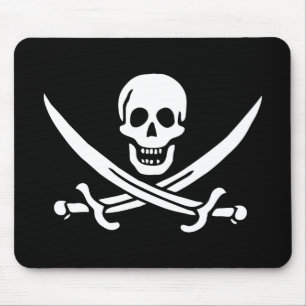 Alfombrilla De Ratón Mousepad de bandera pirata de Jolly Roger