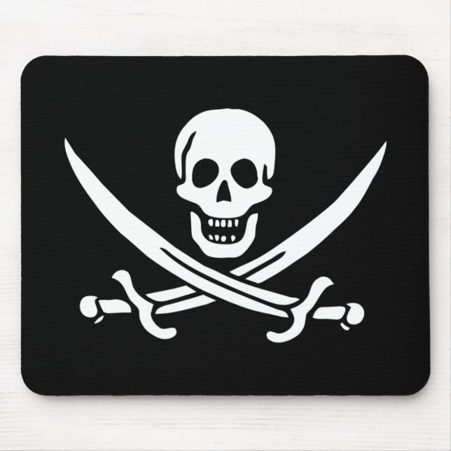 Alfombrilla De Ratón Mousepad de bandera pirata de Jolly Roger (Frente)
