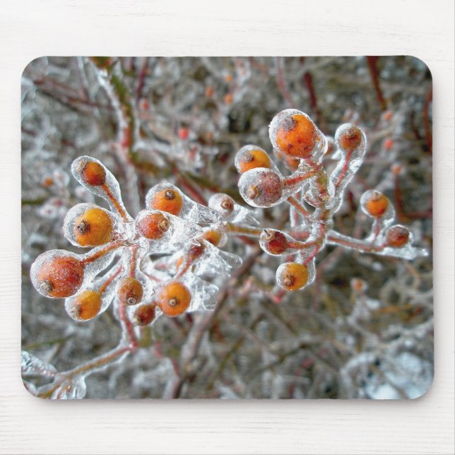 Alfombrilla De Ratón Mousepad de Berries Rojas cubiertas de hielo (Frente)