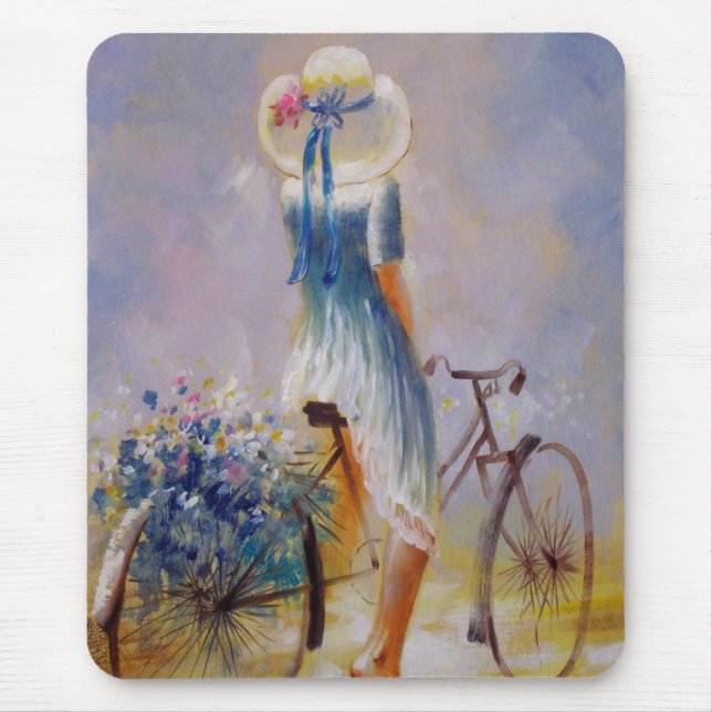 Alfombrilla De Ratón Mousepad de bicicleta de época (Frente)