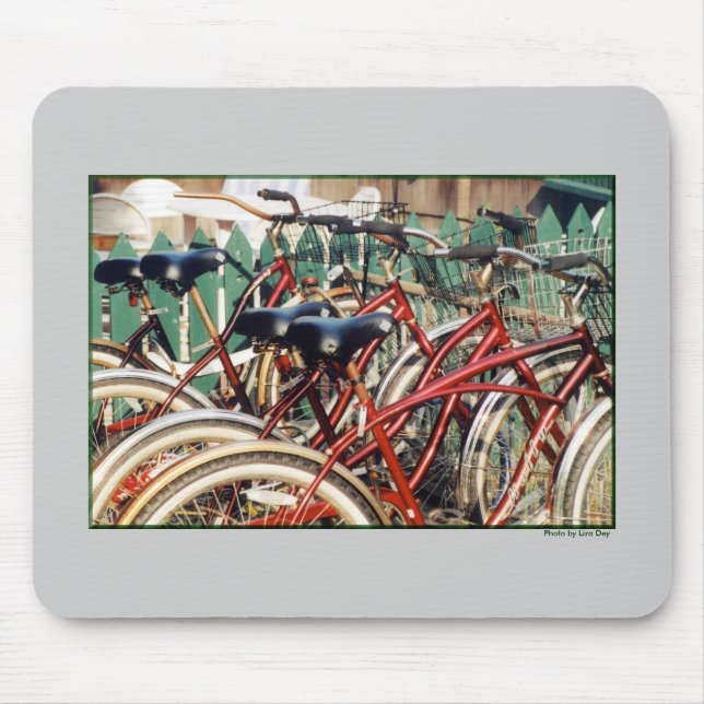 Alfombrilla De Ratón Mousepad de "bicicletas rojas" (Frente)