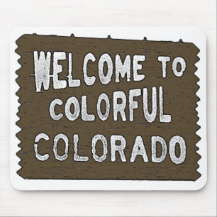 Alfombrilla De Ratón Mousepad de bienvenida colorida de Colorado