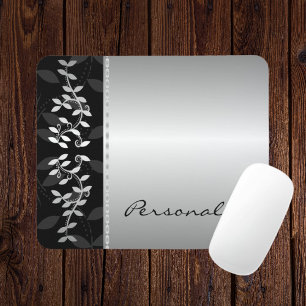 Alfombrilla De Ratón Mousepad de borde de hoja de plata