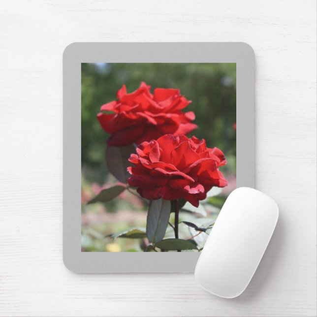 Alfombrilla De Ratón Mousepad de Bouquet rojo (Con ratón)